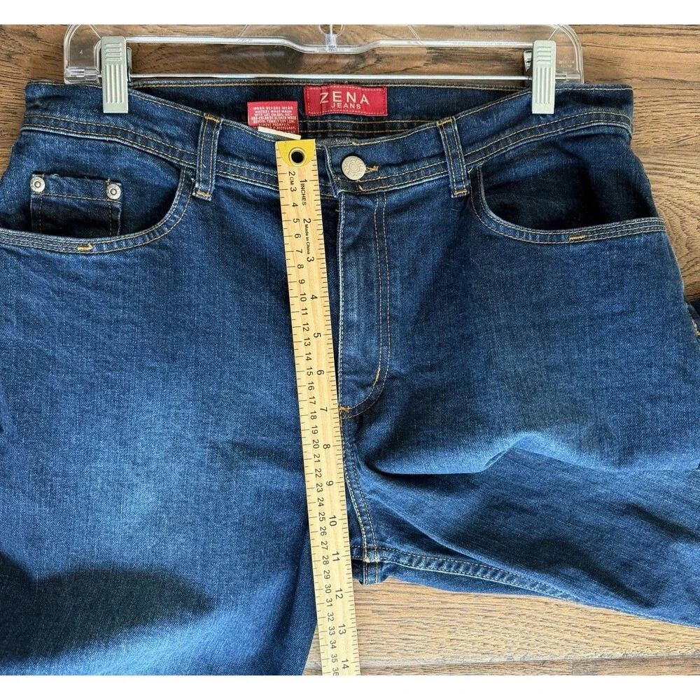 Y2K Style Zena Jeans Women’s Size 12 Bootcut Dark Wash Stretch Made in Colombia